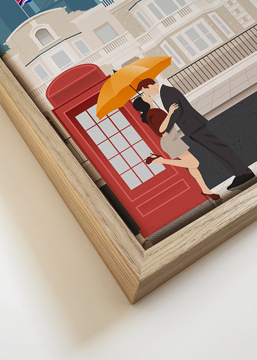 Poster de viagem Londres com autocarro vermelho