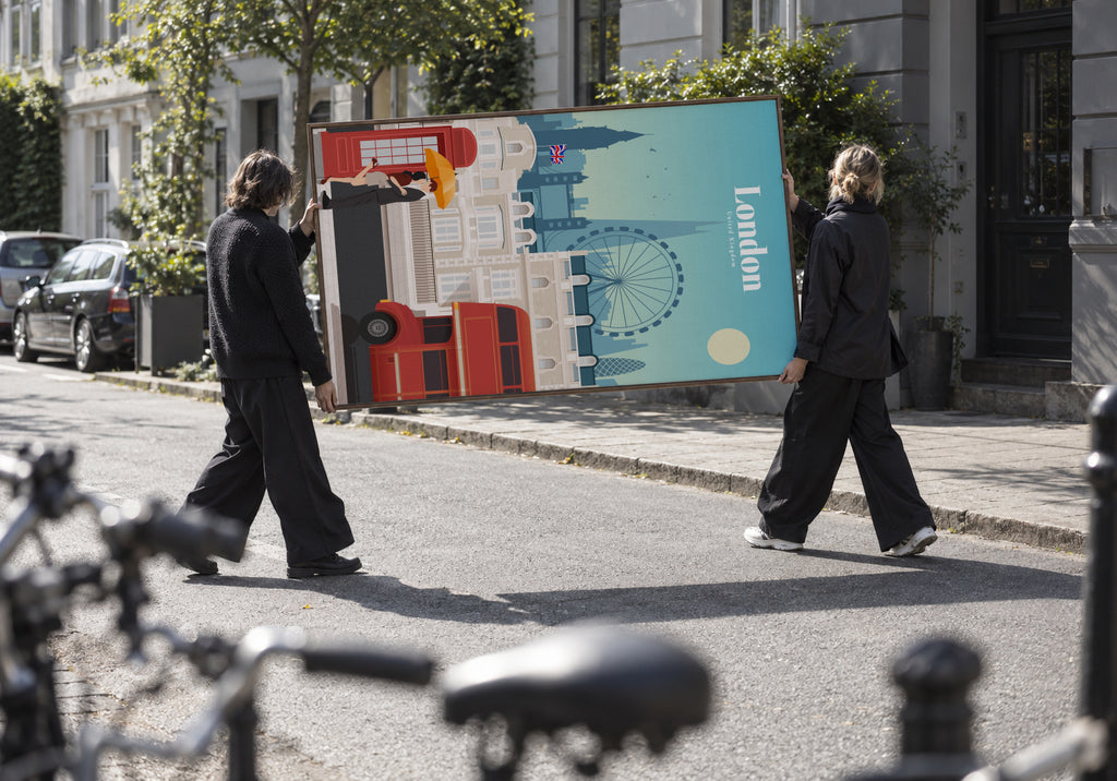 Travel to London - Framed canvas in an interior