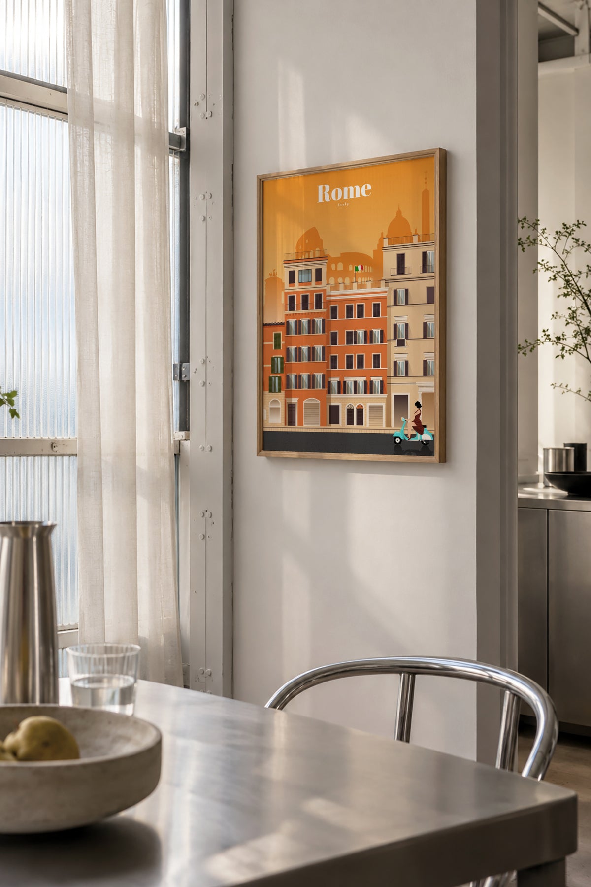 Travel to Rome - Framed poster in an interior