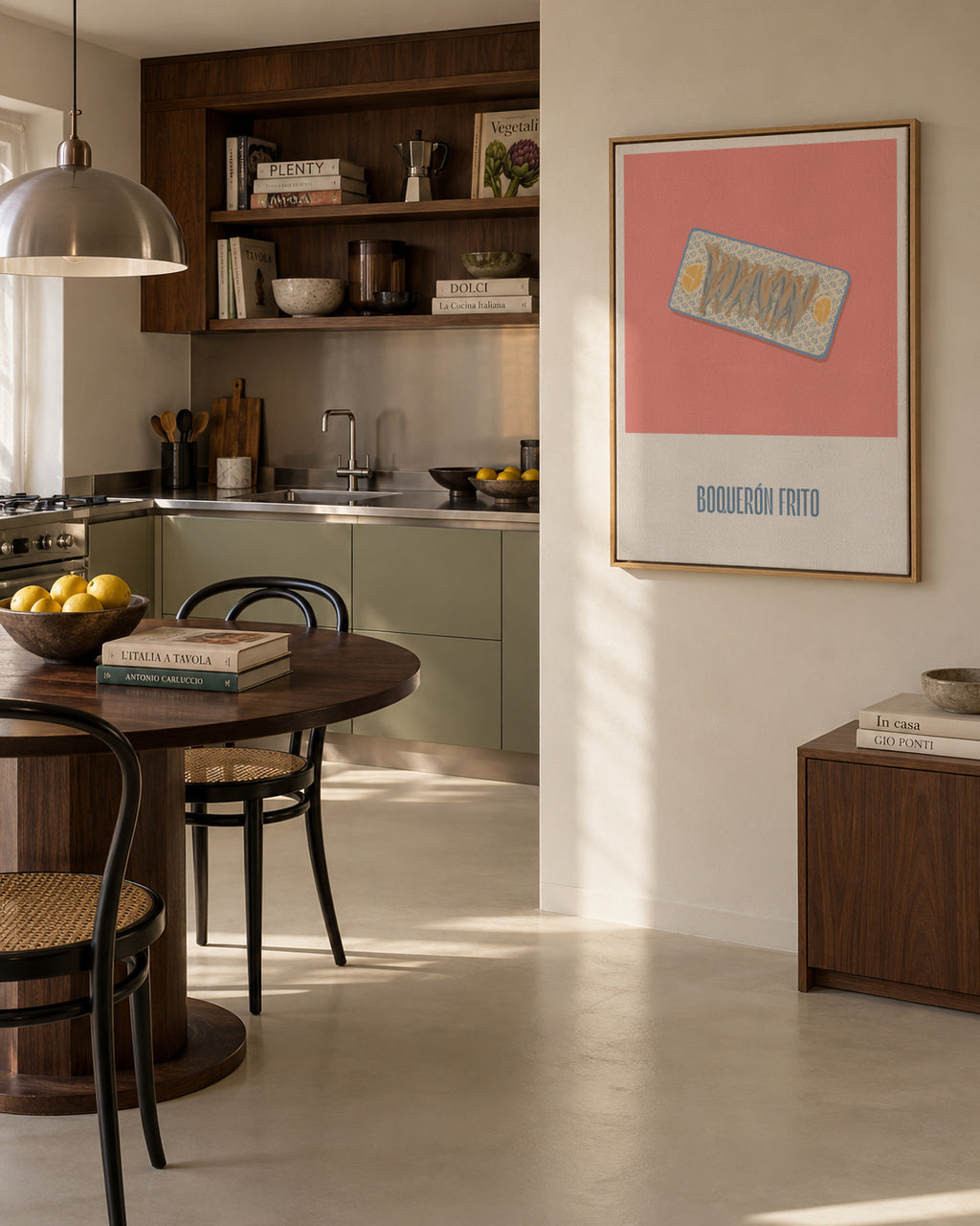 Boquerón frito - Framed canvas in an interior