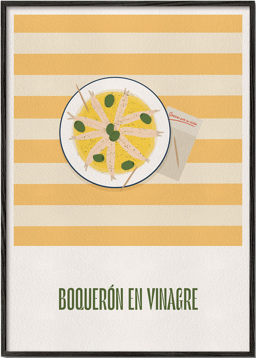 Arte para cozinha Boquerão em vinagre