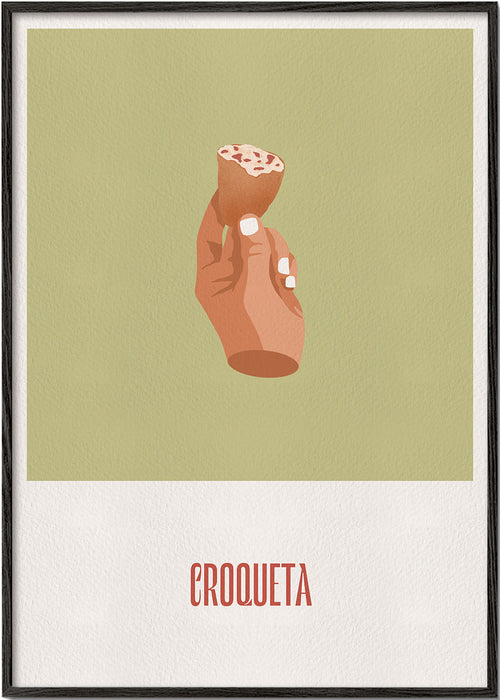 Arte para cozinha Croqueta ilustrada