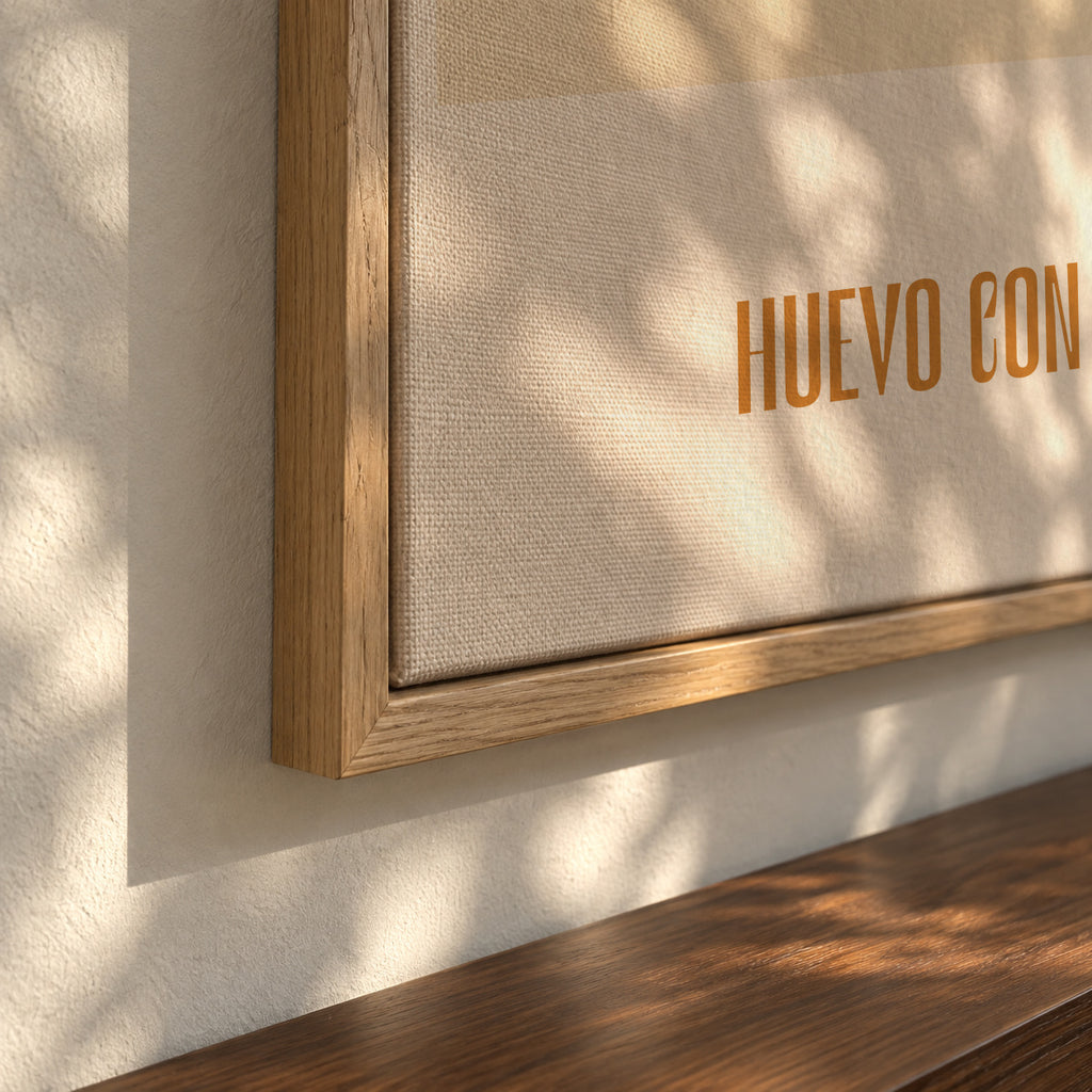 Huevo con patatas - Framed canvas detail