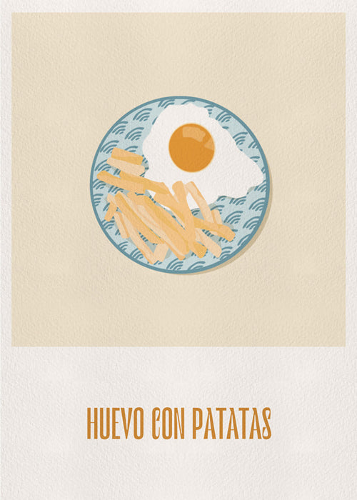 Arte para cozinha: ovo com batatas