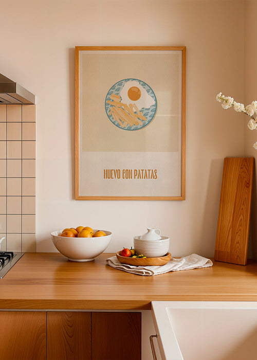 Arte para cozinha: ovo com batatas