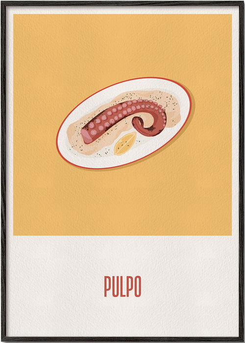 Arte para cozinha: polvo em prato minimal