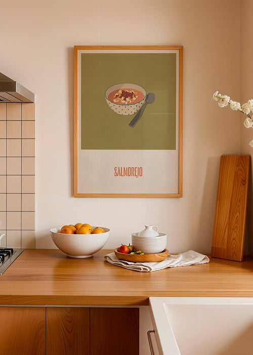Arte para cozinha Salmorejo ilustração