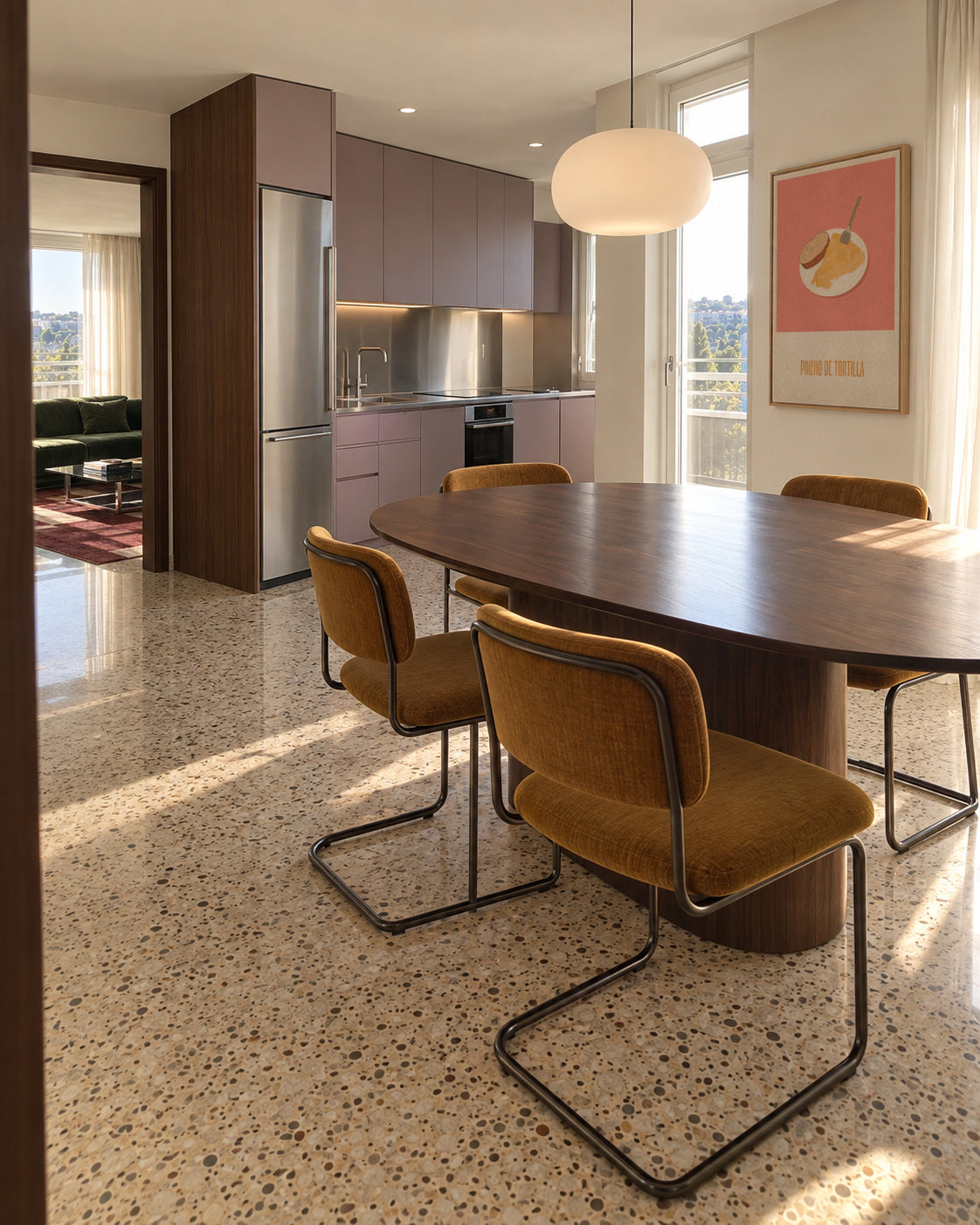 Pincho de tortilla - Framed canvas in an interior