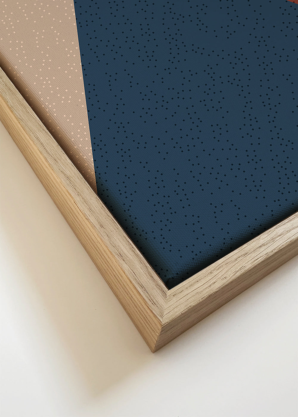 Quadro de paisagem: montanhas minimalistas em tons quentes