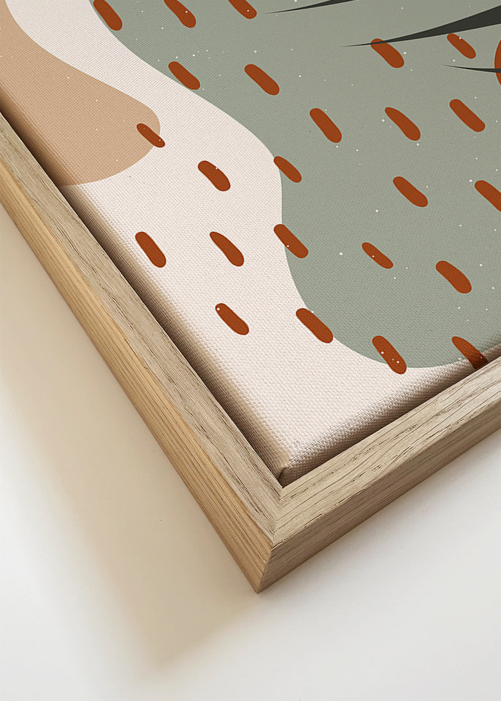 Estampa botânica com folha tropical minimal