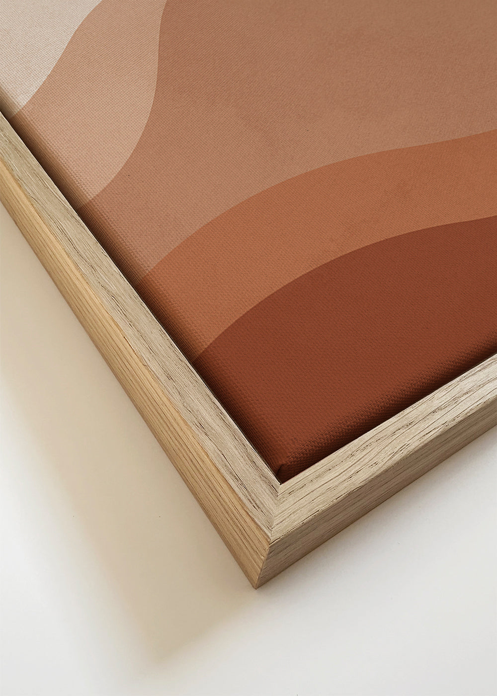 Quadro paisagem minimalista com sol terracota
