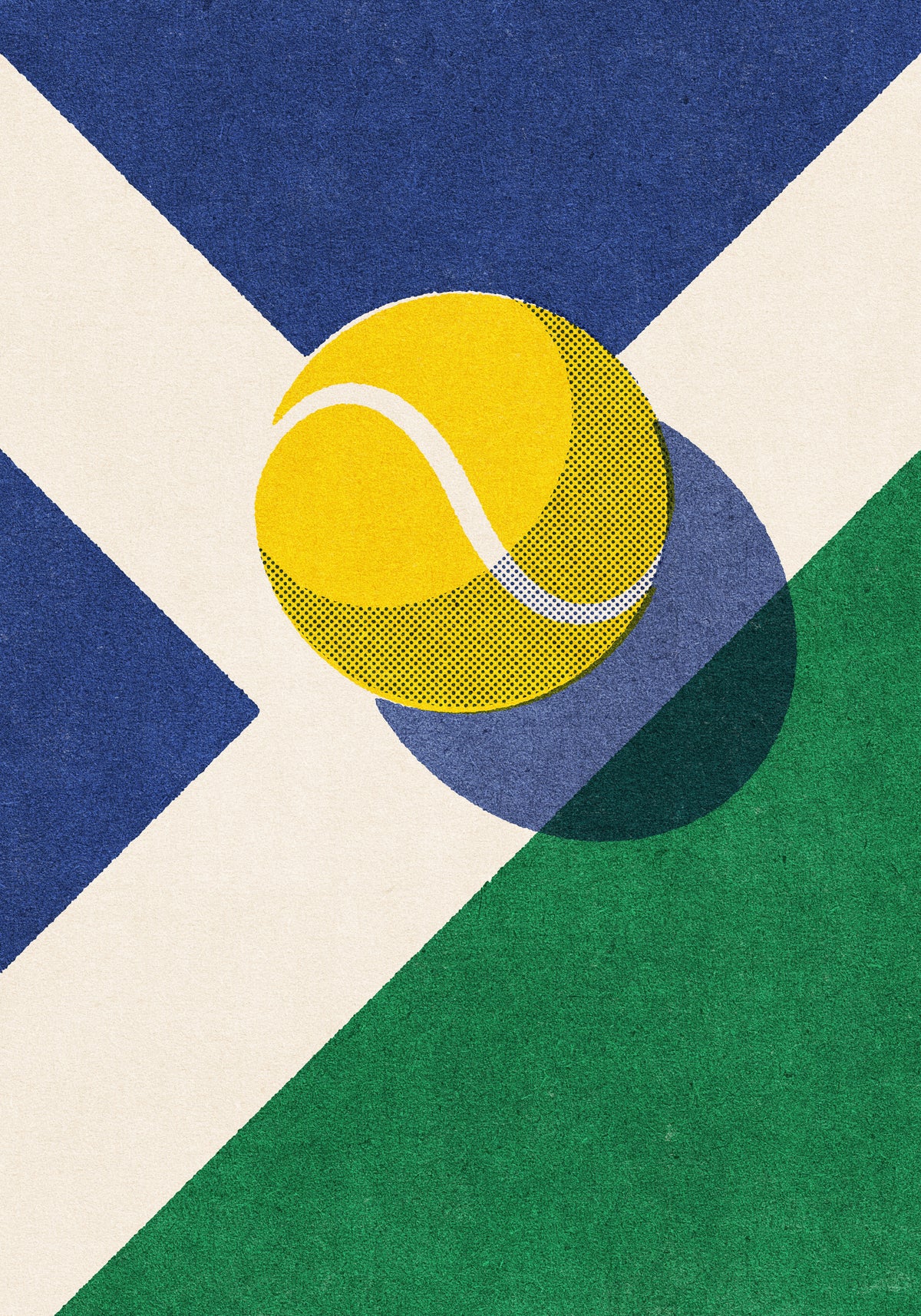 BALLS / Tennis (Hard Court) - Unframed art print