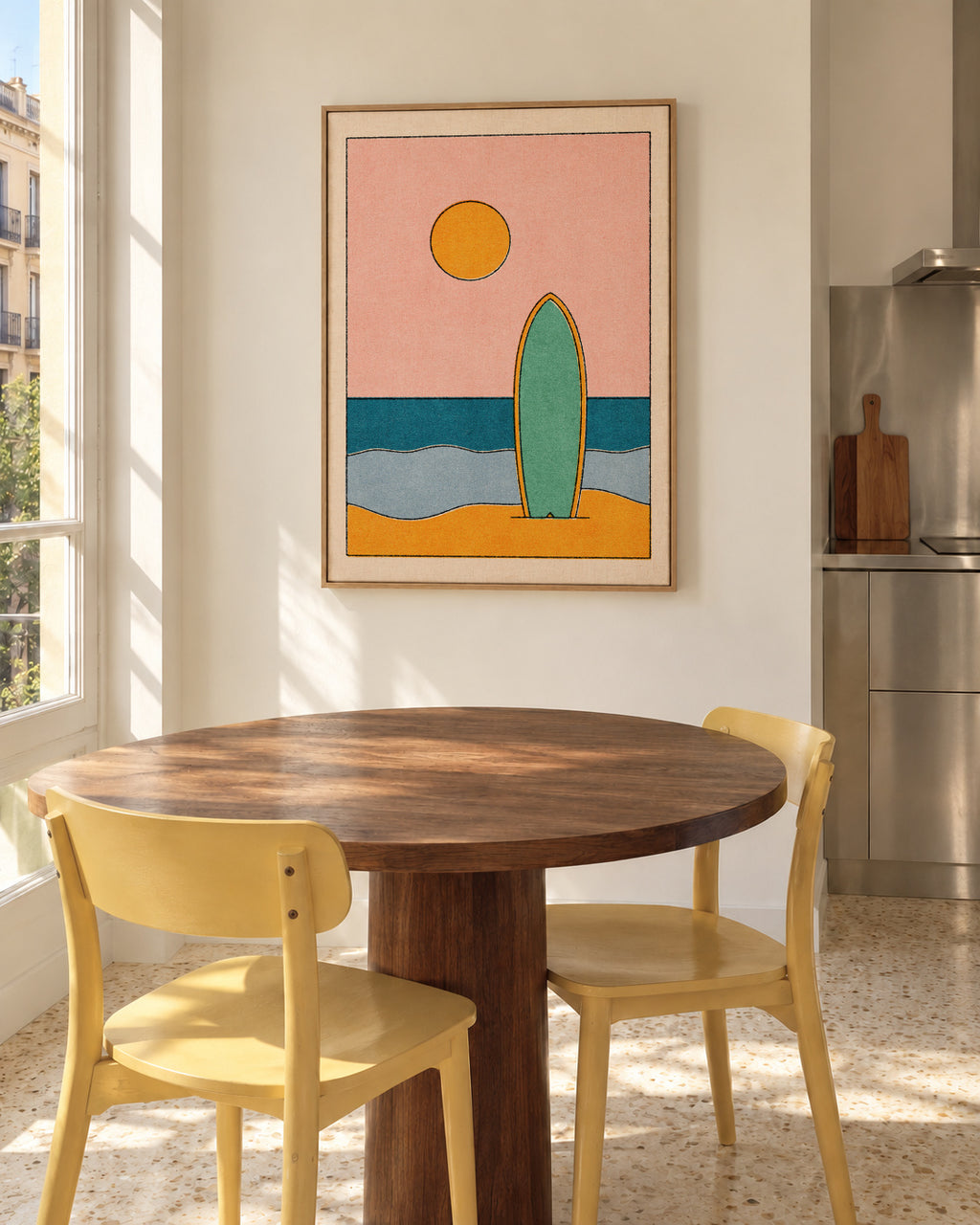 LANDSHAPES / Beach - Riso - Framed canvas in an interior
