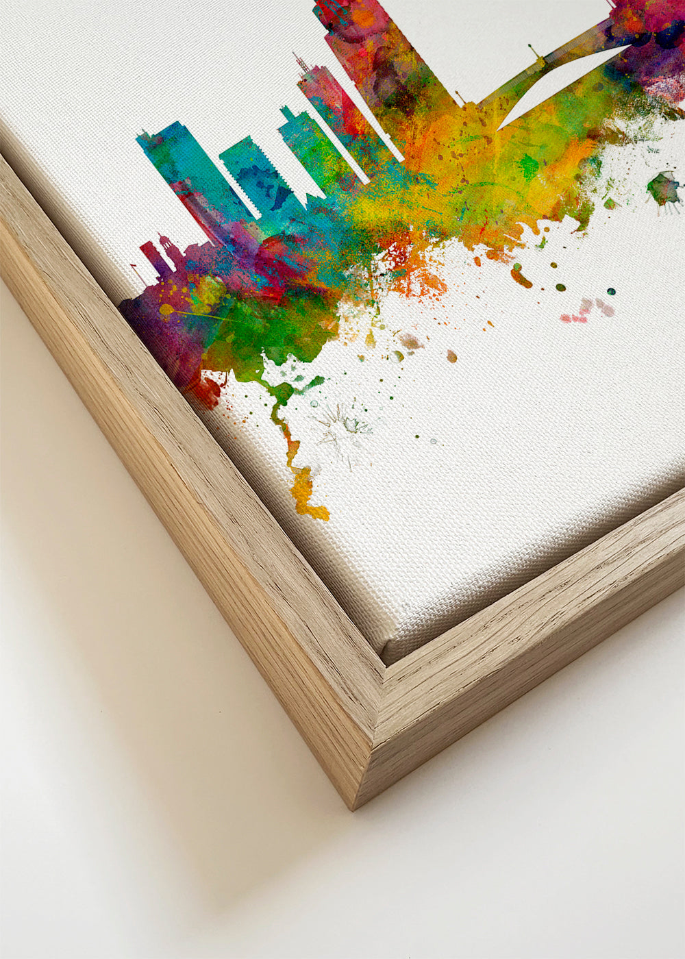 Quadro de cidade Leeds skyline aquarela