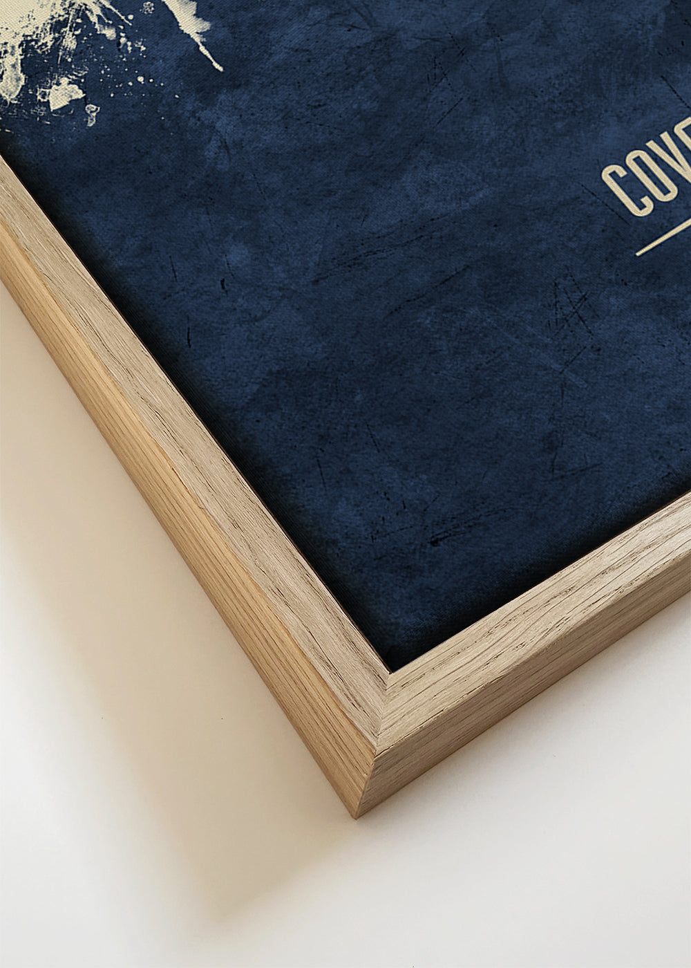 Arte para cidades Coventry silhueta azul
