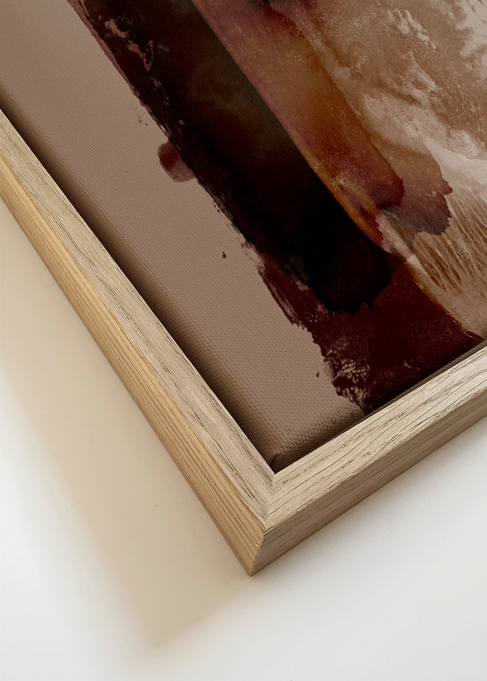 Obra abstrata orgânica tons terra