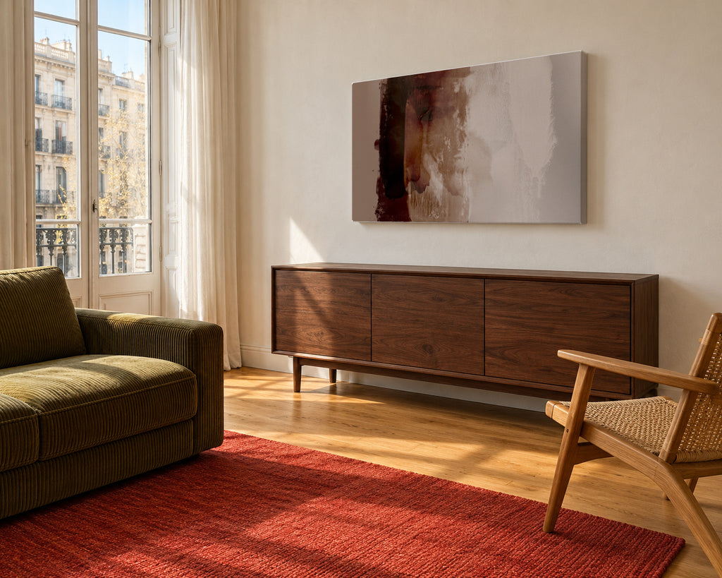 Organic Abstract Natural Colour #2 - Unframed canvas in an interior