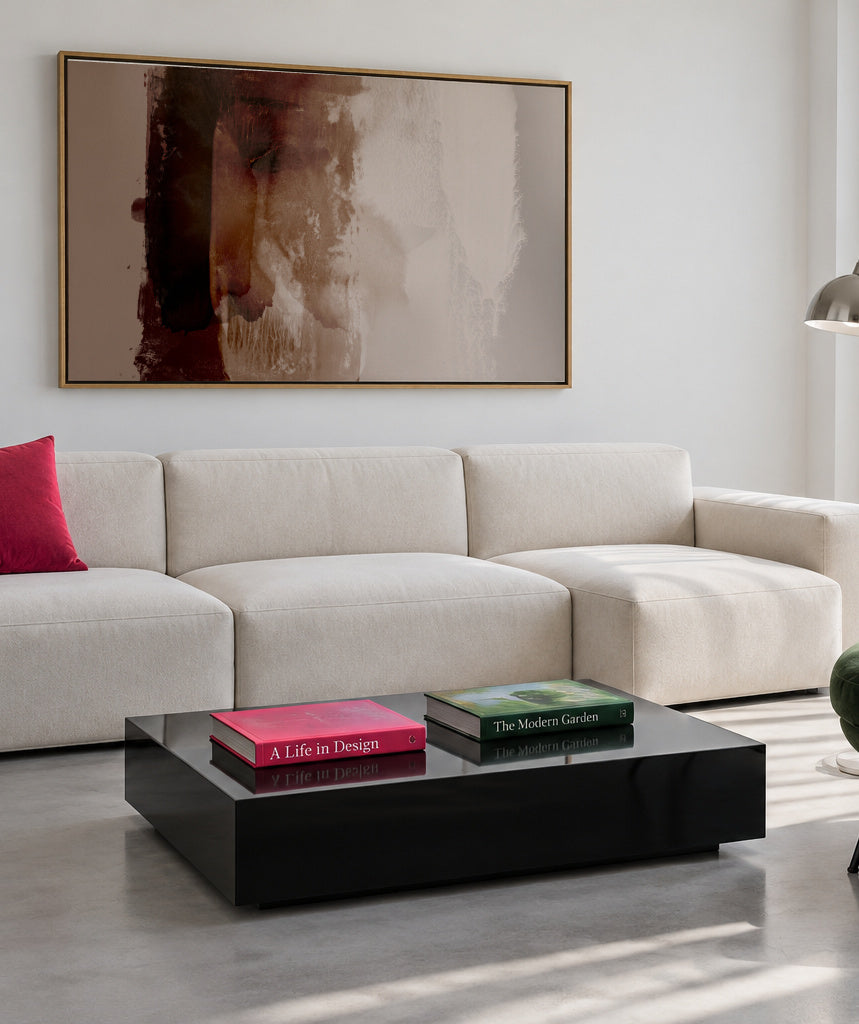 Organic Abstract Natural Colour #2 - Framed canvas in an interior