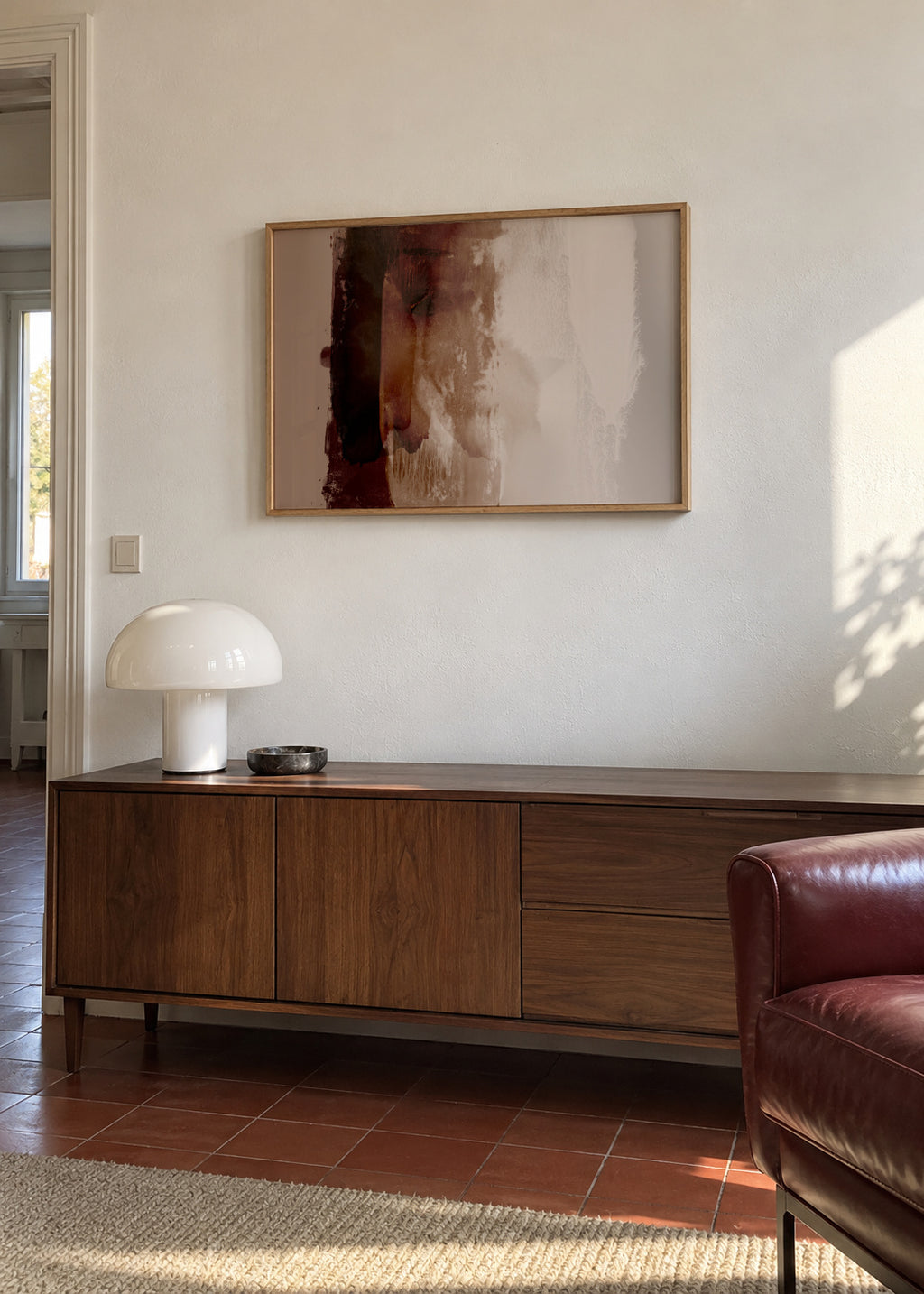 Organic Abstract Natural Colour #2 - Framed poster in an interior