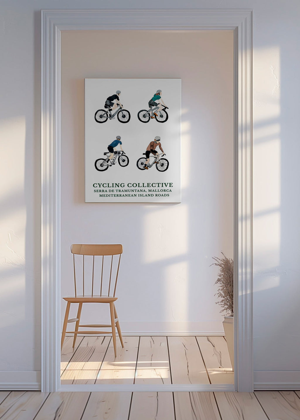 Arte desportivo Mallorca ciclistas