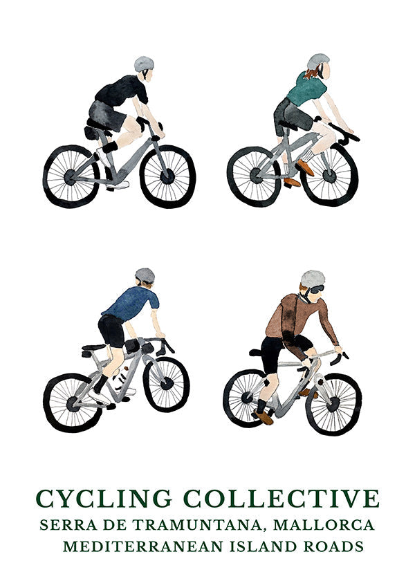 Arte desportivo Mallorca ciclistas