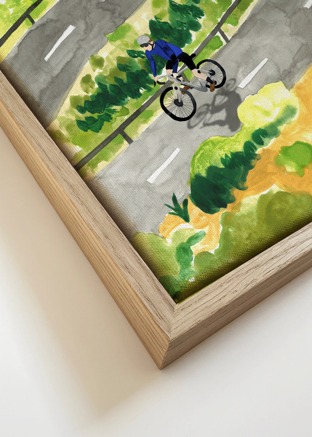 Cycling Cap Formentor - Framed canvas detail