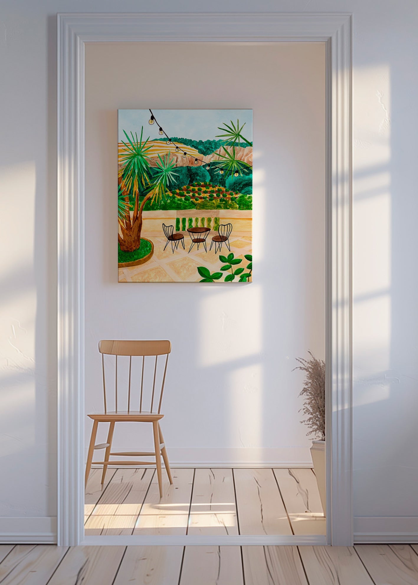 Estampa botânica: varanda mediterrânea