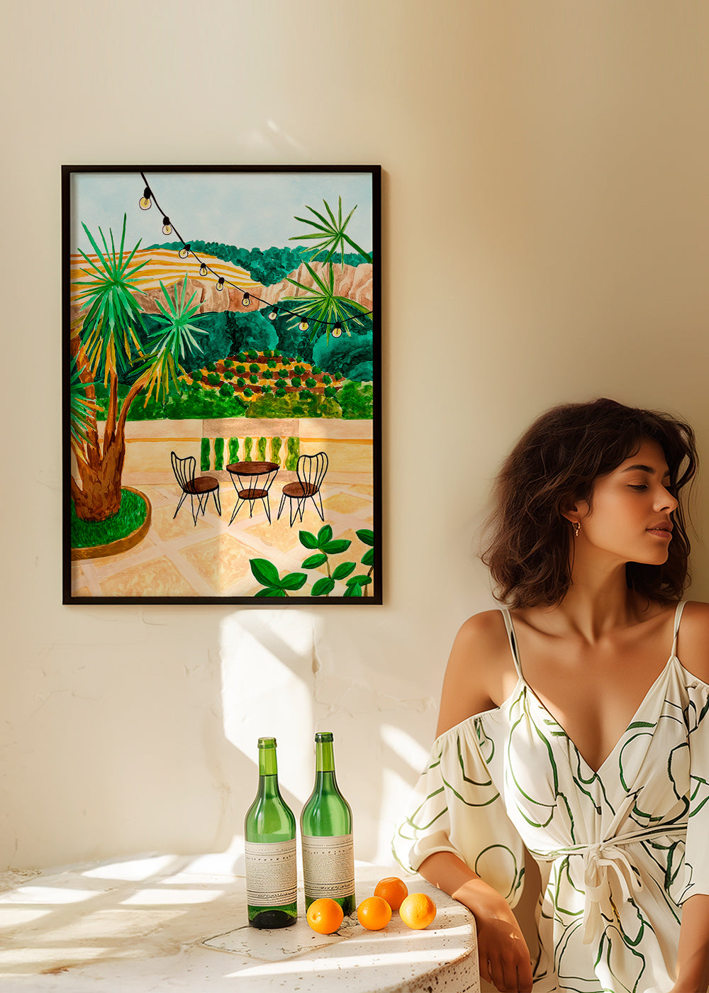 Estampa botânica: varanda mediterrânea