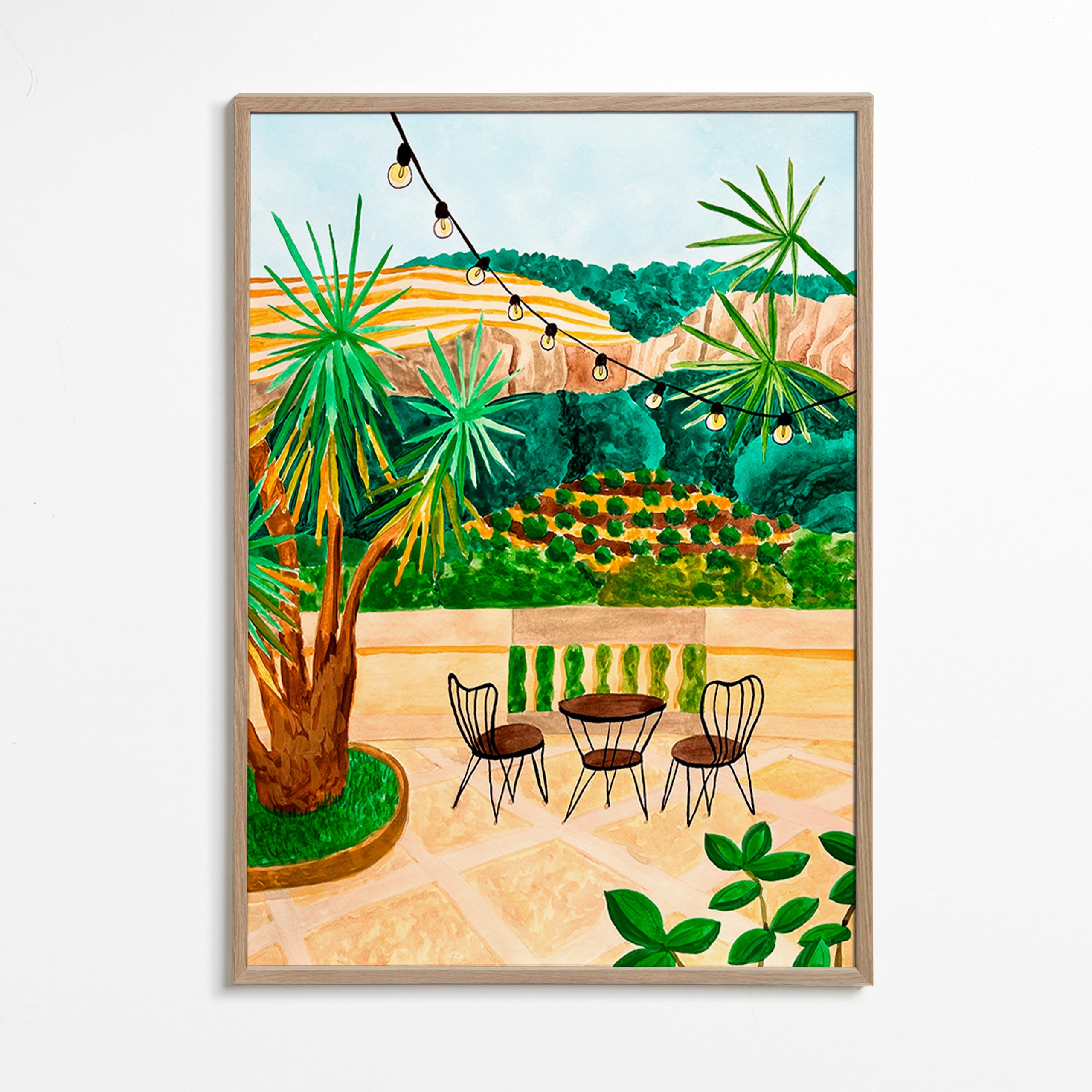 Estampa botânica: varanda mediterrânea