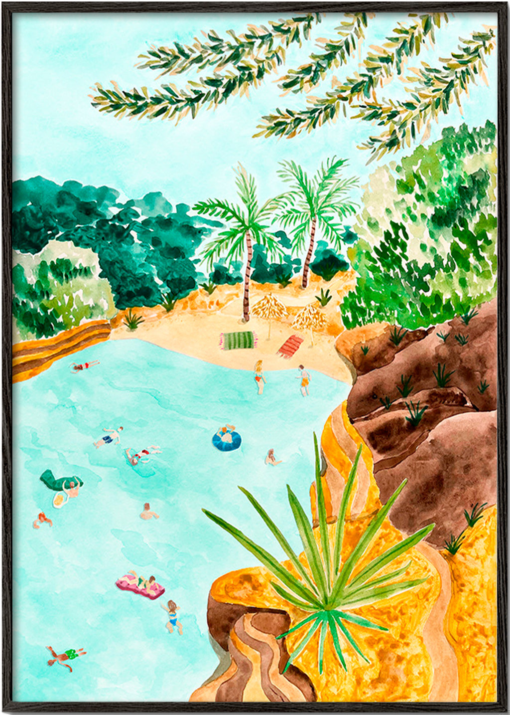 Arte de paisagem Enseada costeira