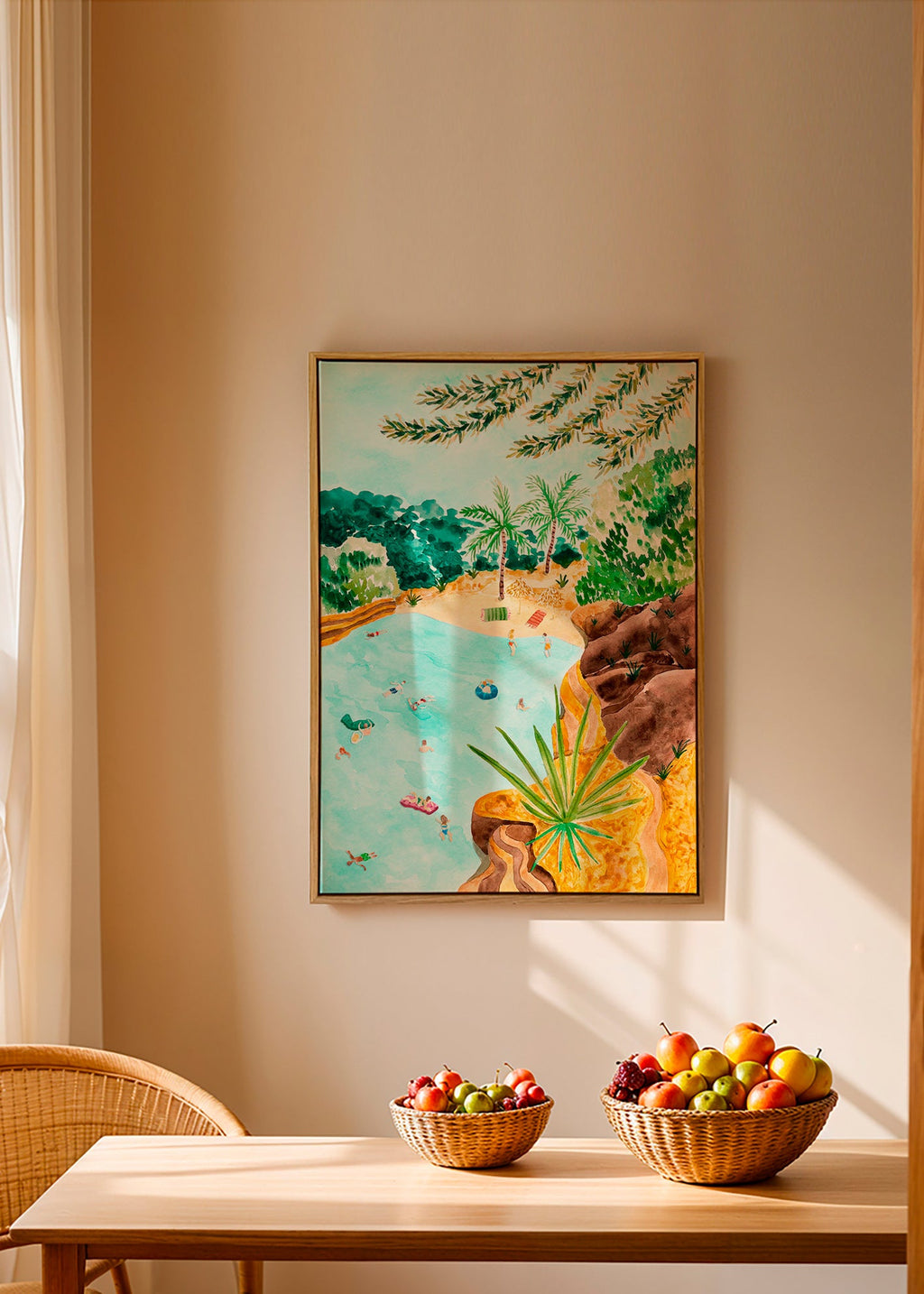 Arte de paisagem Enseada costeira
