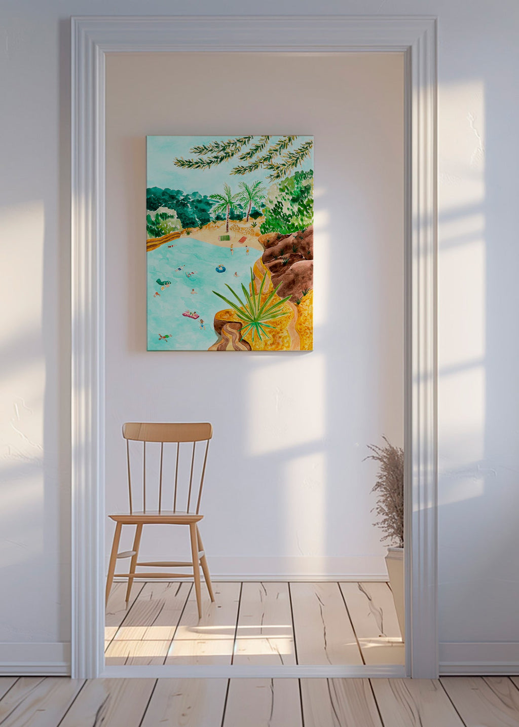 Arte de paisagem Enseada costeira