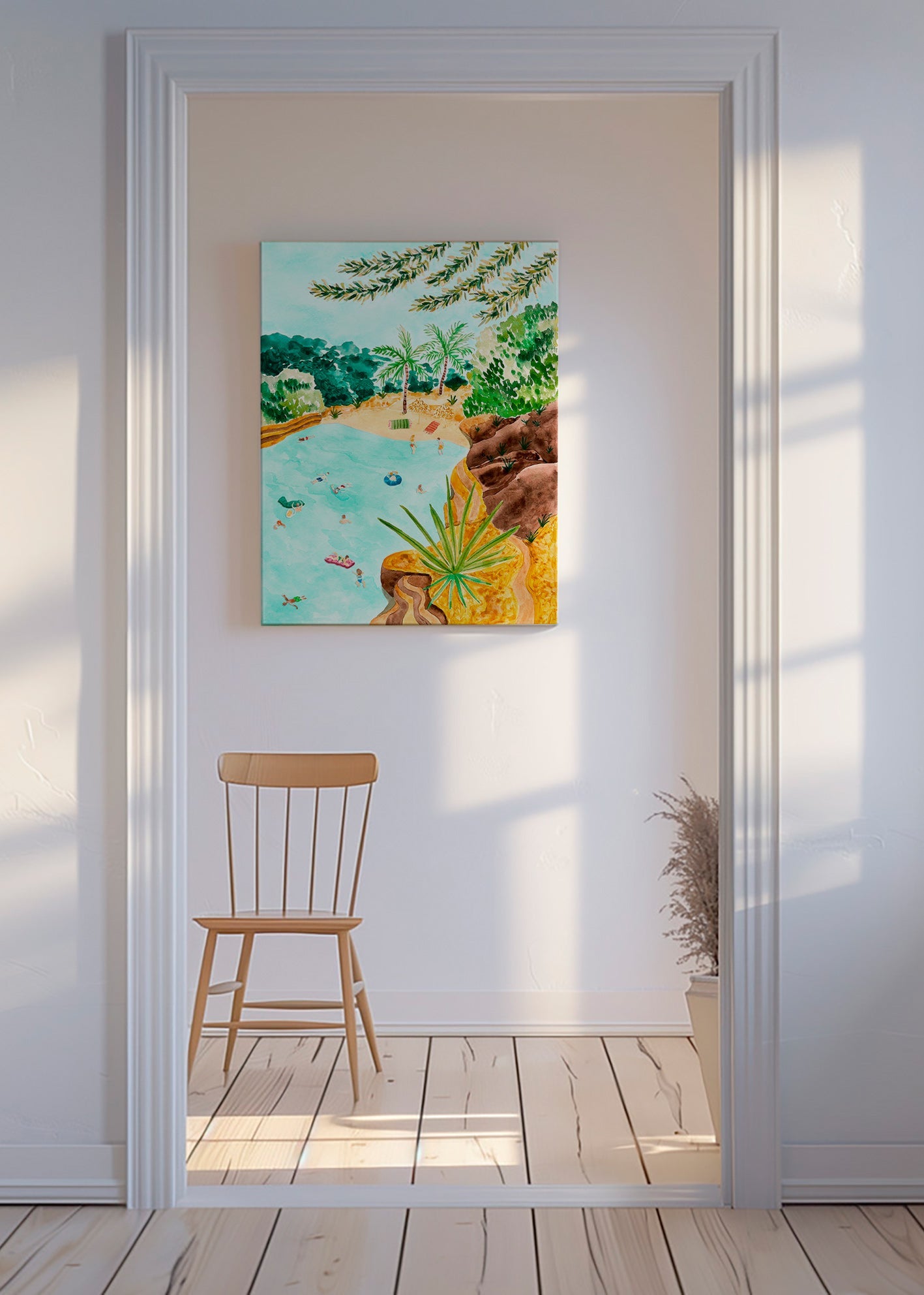 Arte de paisagem Enseada costeira