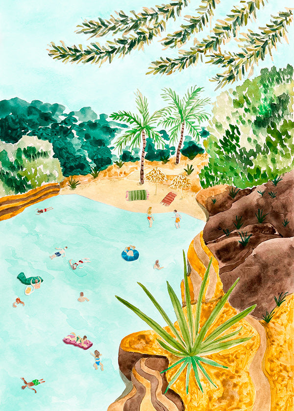 Arte de paisagem Enseada costeira