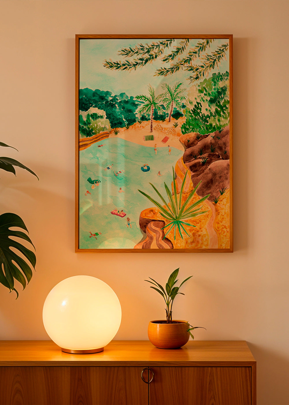 Arte de paisagem Enseada costeira