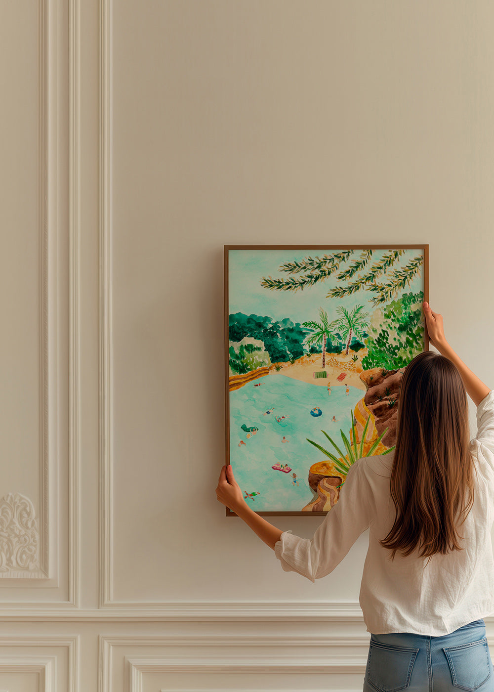 Arte de paisagem Enseada costeira