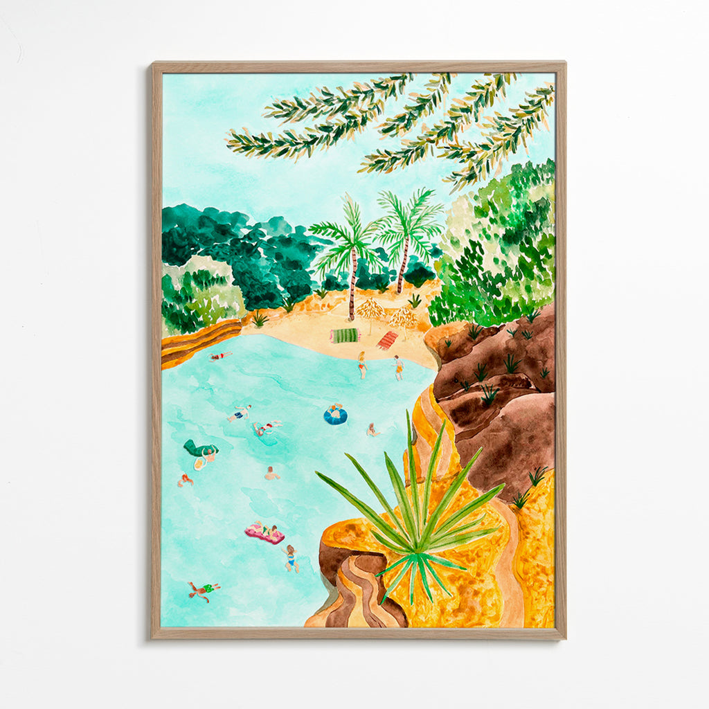 Arte de paisagem Enseada costeira