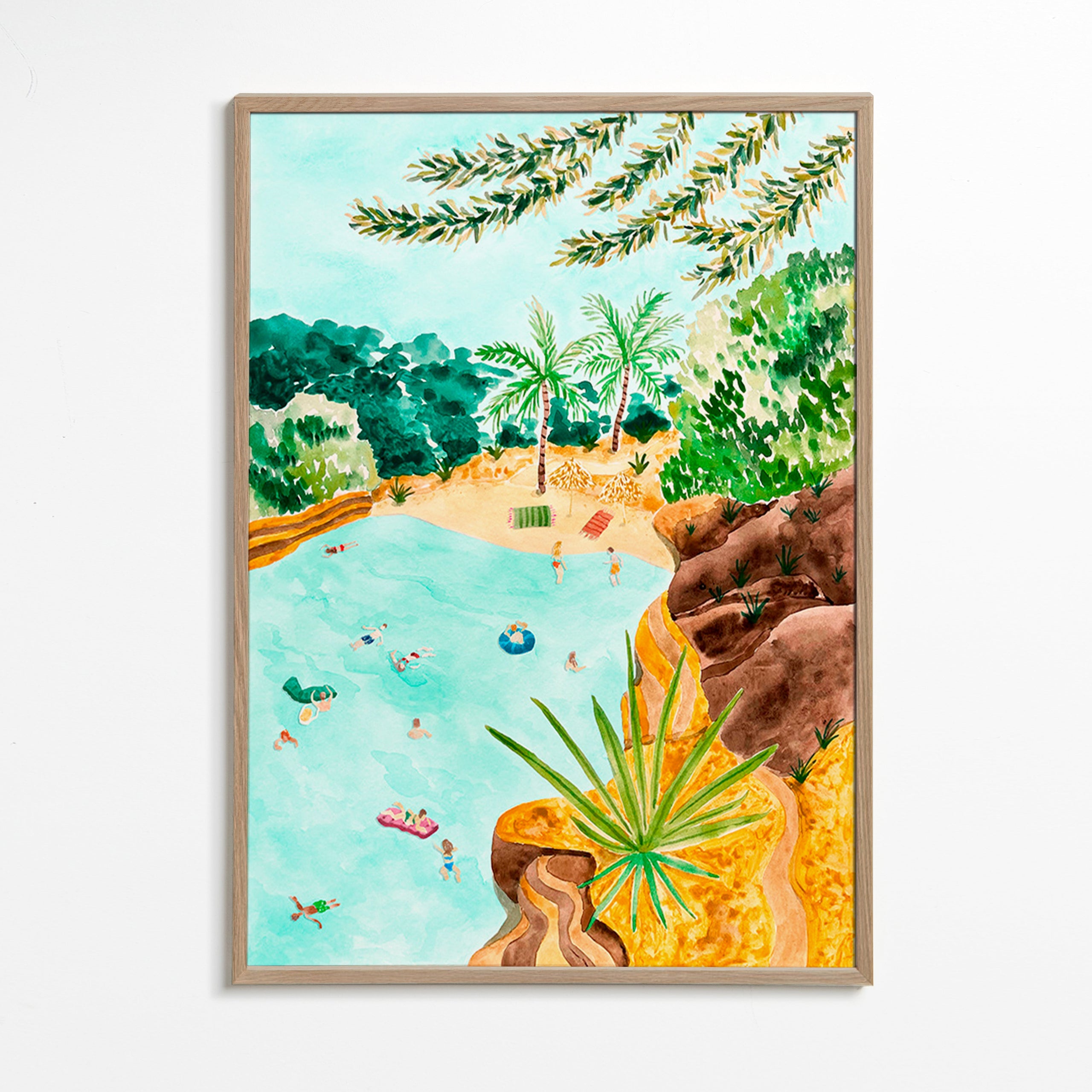 Arte de paisagem Enseada costeira