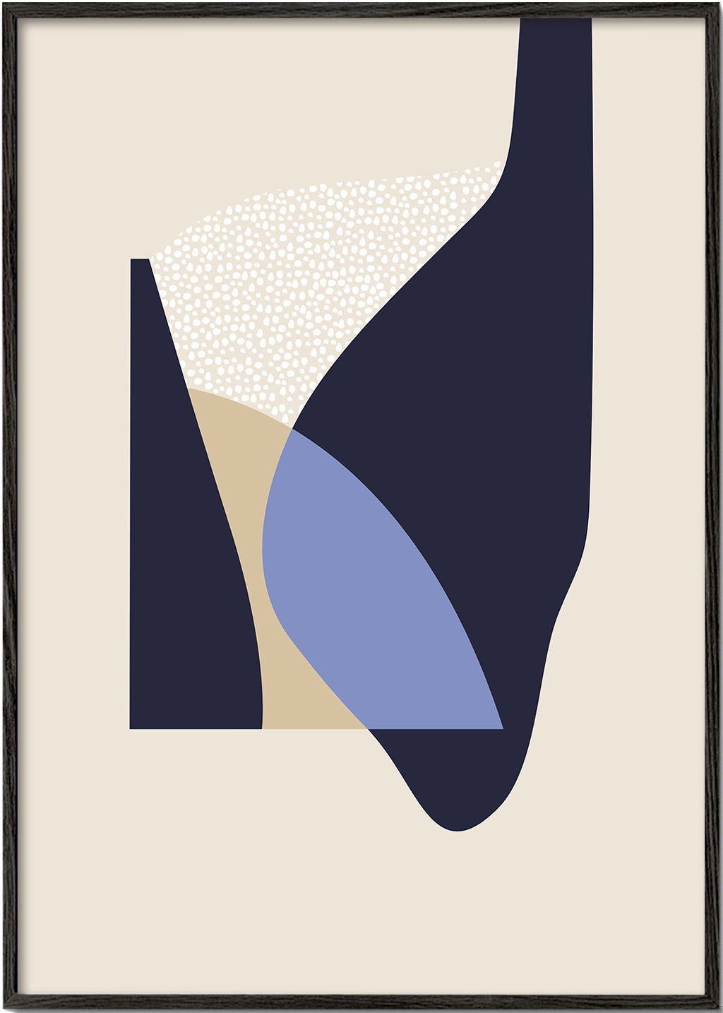 Arte abstrata com formas orgânicas
