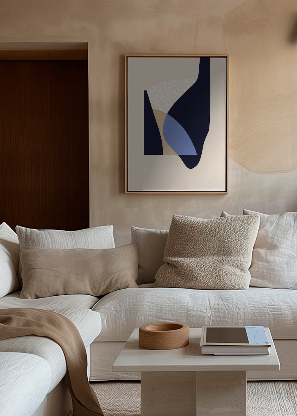 Arte abstrata com formas orgânicas