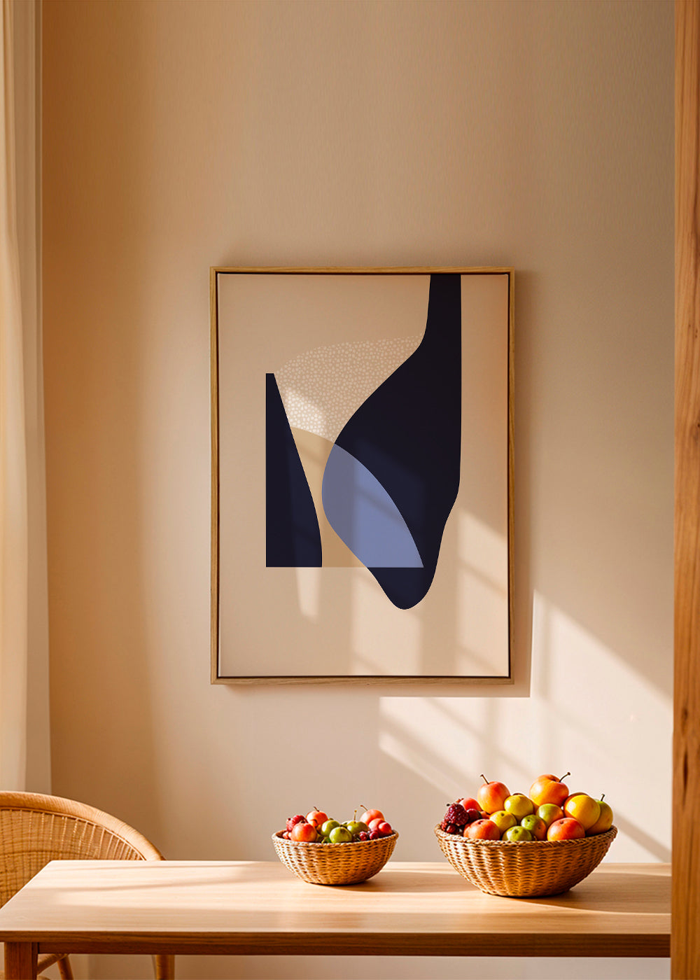Arte abstrata com formas orgânicas