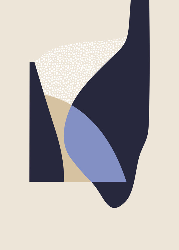 Arte abstrata com formas orgânicas