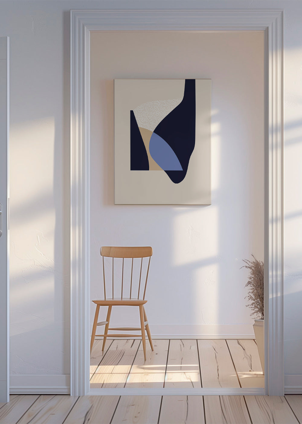 Arte abstrata com formas orgânicas