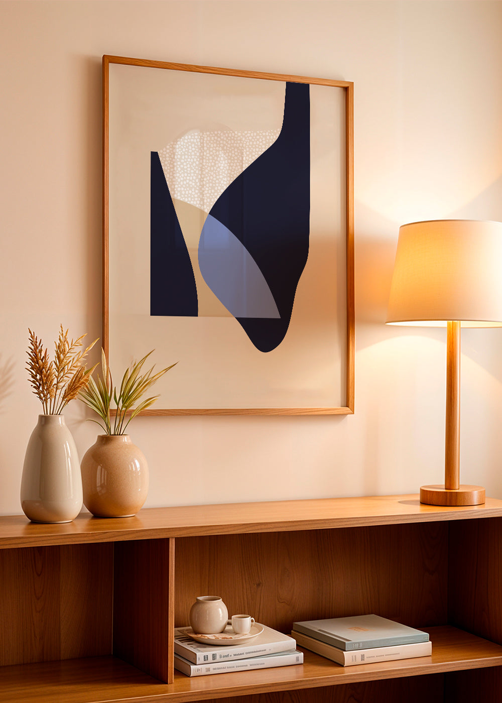 Arte abstrata com formas orgânicas