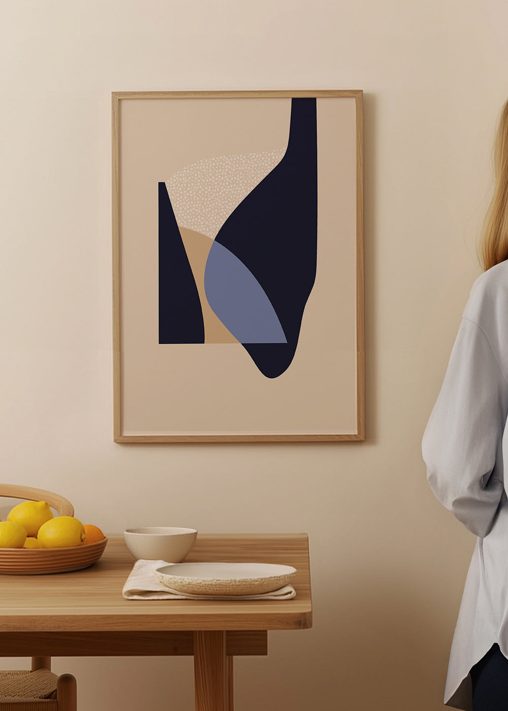 Arte abstrata com formas orgânicas