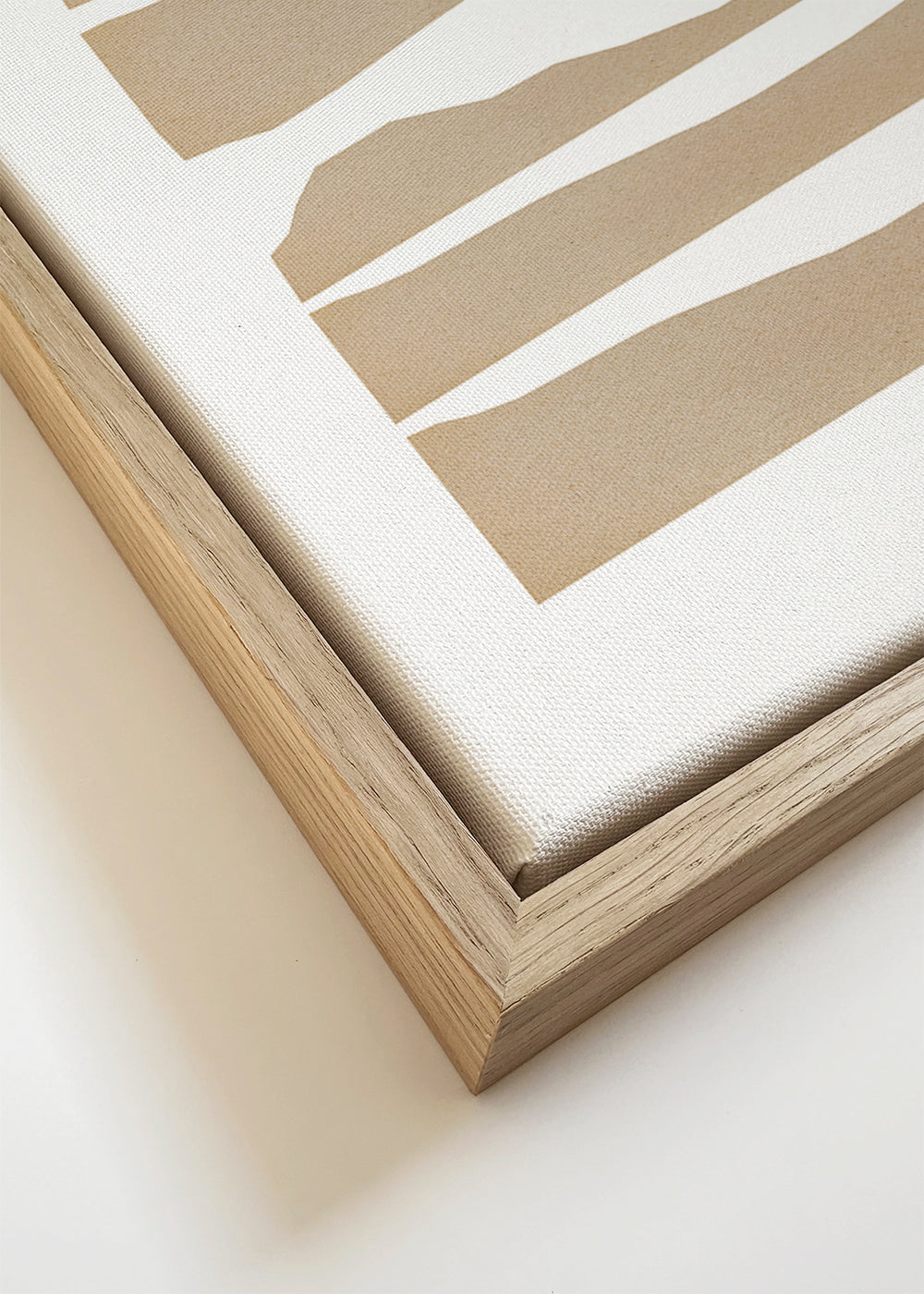 Quadro minimalista tiras rasgadas bege