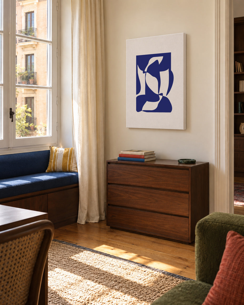 Silhouette V - Unframed canvas in an interior