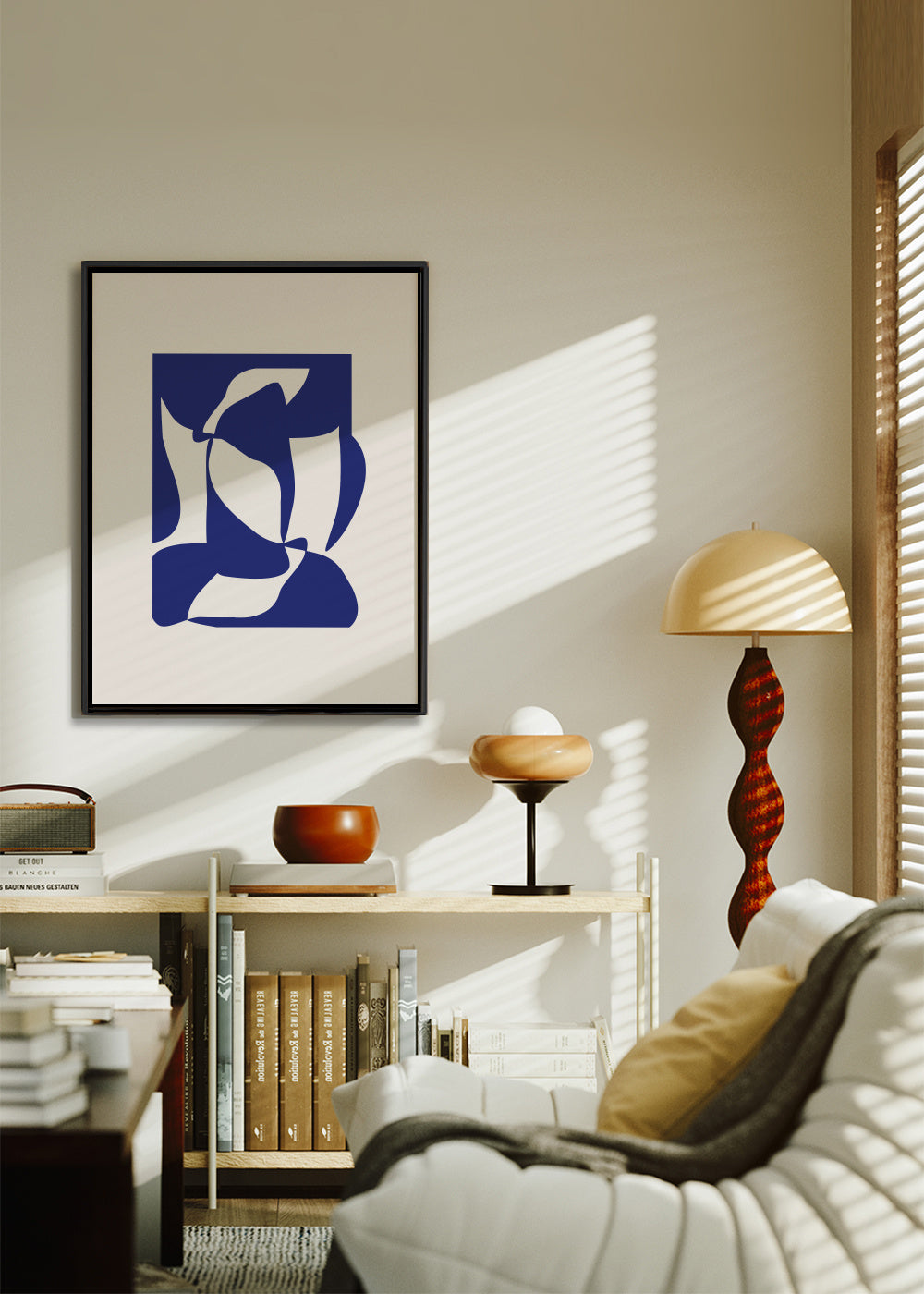 Silhouette V - Framed canvas in an interior
