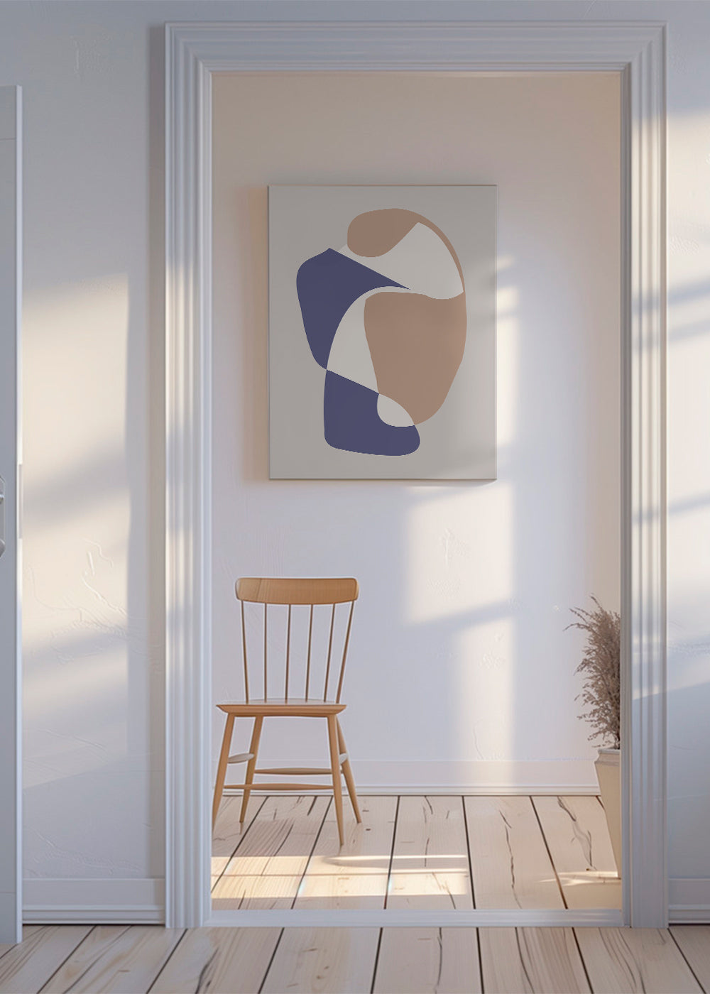 Arte abstrata com formas orgânicas