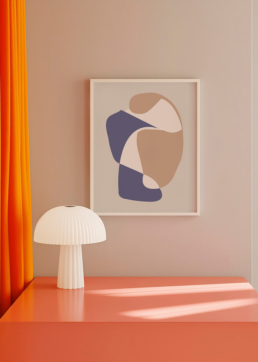 Arte abstrata com formas orgânicas